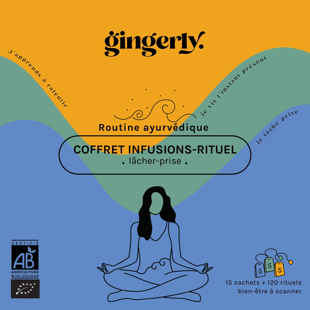 coffret cadeau, infusions-rituel lâcher-prise, Gingerly, agriculture biologique