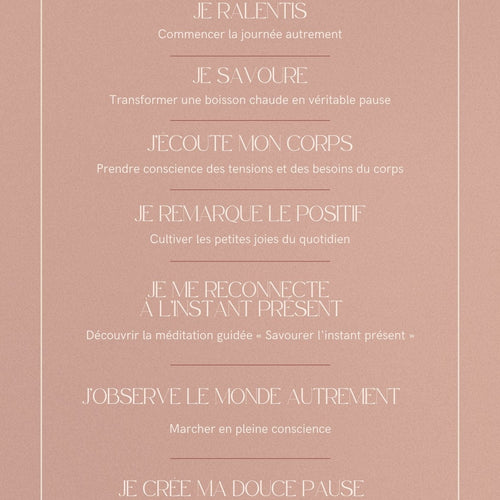 guide offert, ralentir, soin de soi, douceur, charge mentale, antistress, nature